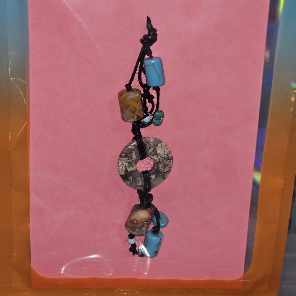 Handcrafted Black and Turquoise Beaded Necklace